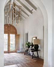 Soren Brass Glass Drop Chandelier