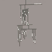 Soren Brass Glass Drop Chandelier