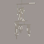 Soren Brass Glass Drop Chandelier