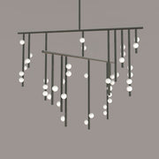 Soren Brass Glass Drop Chandelier