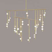 Soren Brass Glass Drop Chandelier