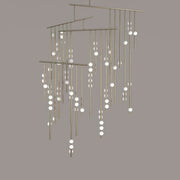 Soren Brass Glass Drop Chandelier