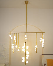 Soren Brass Glass Drop Chandelier