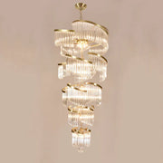 JC Bourbons Louis Flower 5-Tier Crystal Round Chandelier