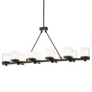 Eternity Modern Brass Chandelier (Antique Brass/Bronze Finish/Clear Glass)