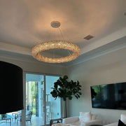 JC Halo Crystal Round Chandelier 32", 41", 60"