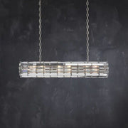 Dora Glass Linear Cylinder Chandelier 49″ 60″ 71″ - jchandelier