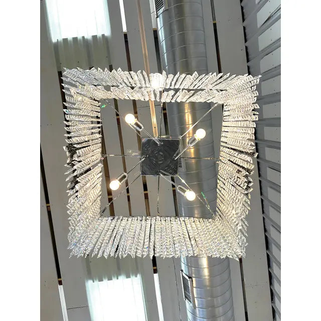 JC Fendi Modern Square Crystal Chandelier