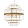 Thibaud Modern Brass Glass Chandelier - Brass