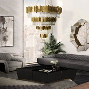 JC Empire Decorative 4-Tier Round Chandelier