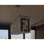 JC Fendi Modern Rectangular Crystal Chandelier