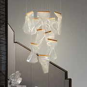 JC Flame Round Chandelier For Staircase