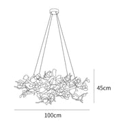 JC Flower Bloom Branch Brass Chandelier