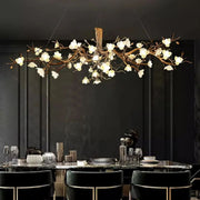 JC Flower Bloom Branch Brass Chandelier