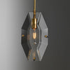 Corin Modern Faceted Smoke Crystal Pendant Light