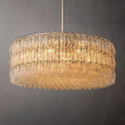 JC Italian Clear Glass Round Chandelier 47"