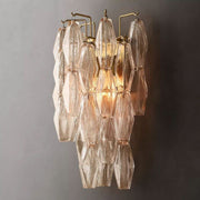 JC Italian Clear Glass Short Wall Sconce