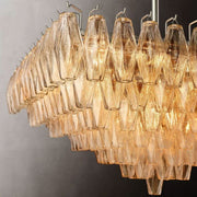 JC Italian Clear Glass Square Chandelier 32"