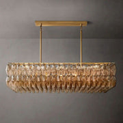 JC Italian Glass Rectangular Chandelier 54"