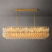 JC Italian Glass Rectangular Chandelier 54"