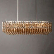 JC Italian Glass Rectangular Chandelier 54"