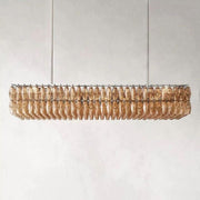 JC Italian Smoke Glass Rectangular Chandelier 74"