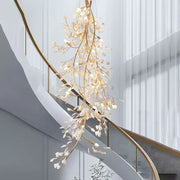 Ceramic Ginkgo Staircase  Long Branch Chandelier - jchandelier