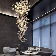 JC Ceramic Ginkgo Spiral Linear Chandelier