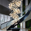 Ceramic Ginkgo Staircase  Long Branch Chandelier - jchandelier