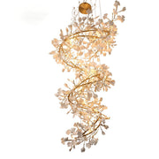 JC Ceramic Ginkgo Spiral Linear Chandelier