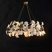 Ceramic Gingko Round Branch Chandelier - jchandelier