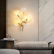 JC Gingko Ceramic Wall Sconce Lamp