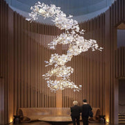 JC Ceramic Ginkgo Branch Chandelier