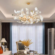 JC Ceramic Ginkgo Petal Chandelier