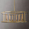 JC Beckman Glass Lantern Modern Round Chandelier 55"