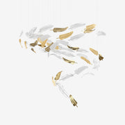 Calliope Modern Glass Feathers Chandelier