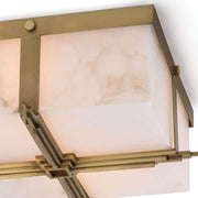 JC Alabaster Gotham Flush Mount Ceiling Light