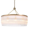 Fairy L Modern Brass Glass Chandelier - (Light Brushed Brass Finish/Clear Glass)