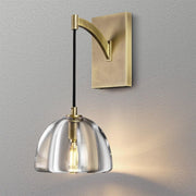 JC Hemisphere Glass Wall Sconce