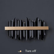 JC Hilbert Modern Brushed Black  Wall Sconce W17"