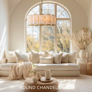 JC Aubrey Calcite Round Chandelier 31"