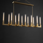 JC Prismatic Glass Linear Chandelier 55"