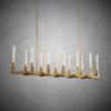 JC Prismatic Glass Linear Chandelier 67"