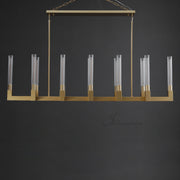 JC Prismatic Glass Linear Chandelier 67"