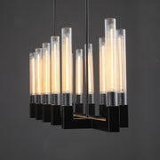 JC Prismatic Glass Linear Chandelier 67"