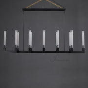 JC Prismatic Glass Linear Chandelier 67"