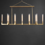 JC Prismatic Glass Linear Chandelier 55"