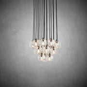 JC Seaver Crystal Round Cluster Living Room Chandelier 24"