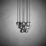 JC Seaver Crystal Round Cluster Living Room Chandelier 24"