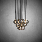 JC Seaver Crystal Round Cluster Living Room Chandelier 24"